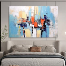 Load image into Gallery viewer, Abstract City Blocks in Bright Hues Abstract acrylic painting DLZ068
