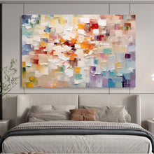 Load image into Gallery viewer, Colorful Abstract “Patchwork Joy” Painting on Canvas, Happy Modern Art DKH862
