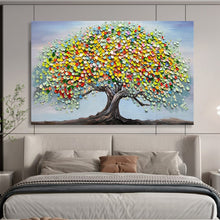 Load image into Gallery viewer, Colorful Tree Impasto - Whimsical Living Room Art LargeART1537
