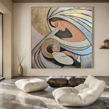 Load image into Gallery viewer, Madonna and Child Abstract Canvas Painting, Perfect for Spiritual Home Office &amp; Religious Gallery LargeART1195

