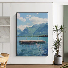 Load image into Gallery viewer, Blue &amp; Green Scenic Abstract Art, Perfect for Nature - Lover’s Living Room &amp; Vacation Home LargeART2119
