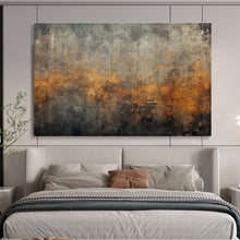 Load image into Gallery viewer, Gray - Orange Textured Abstract Painting On Canvas DKH369

