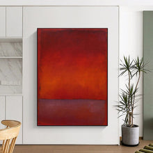 Load image into Gallery viewer, Red &amp; Orange Abstract Gradient Painting, Ideal for Warm - Toned Living Room &amp; Cozy Fireplace Nook LargeART1946
