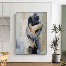 Load image into Gallery viewer, Abstract Embrace Painting, Perfect for Romantic Bedroom &amp; Intimate Lounge LargeART1831
