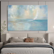 Load image into Gallery viewer, Serene Sailboat At Sea Abstract Painting On Canvas DKH436
