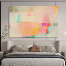 Load image into Gallery viewer, Pastel Abstract Color Block Art - Great for Light - Filled Bedroom &amp; Minimalist Café DKH029
