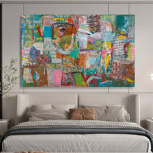 Load image into Gallery viewer, Hand - painted Intricate Colorful Abstract Acrylic Art for Eclectic Home Offices LargeART1678
