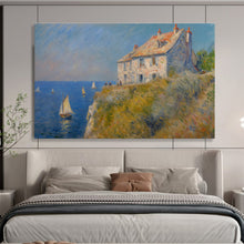 Load image into Gallery viewer, Coastal Cliffside Abstract Painting for Beach House &amp; Seaside Café DKH222
