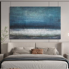 Load image into Gallery viewer, Serene Blue Abstract Landscape Acrylic painting DLZ154
