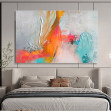 Load image into Gallery viewer, Textured Abstract Painting with Bright Accents for Modern Office &amp; Art - Lovers’ Den DKH207
