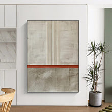 Load image into Gallery viewer, “Minimalist Grey and Red Abstract” - Modern Abstract Acrylic DTP026
