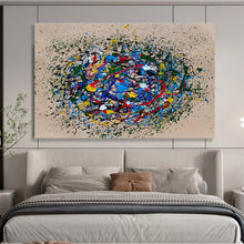 Load image into Gallery viewer, Colorful Circular Splatter Abstract Painting for Playful Kids’ Room &amp; Art - Themed Lounge DKH304

