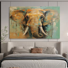 Load image into Gallery viewer, Colorful Elephant Portrait Abstract acrylic painting DLZ083

