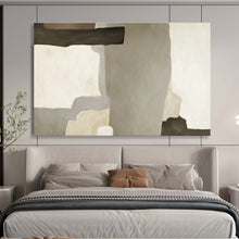 Load image into Gallery viewer, Neutral - Toned Geometric Abstract Painting on Canvas - “Quiet Order” DKH607
