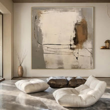 Load image into Gallery viewer, Gray &amp; White Line Abstract Canvas Painting, Perfect for Contemporary Office &amp; Art - Lovers’ Lounge LargeART1305
