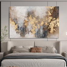 Load image into Gallery viewer, Gold - Accented Abstract Painting On Canvas DKH413

