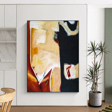 Load image into Gallery viewer, Warm - Toned Abstract Figure Painting - Ideal for Cozy Living Room &amp; Art Studio LargeART2383
