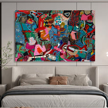 Load image into Gallery viewer, “Vibrant Color Explosion” - Bold Abstract Acrylic, Great for Creative Office and Living Room DLZ242
