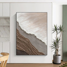 Load image into Gallery viewer, Large Neutral Textured Layers - Great for Minimalist Bedroom &amp; Zen - Inspired Spa LargeART0726
