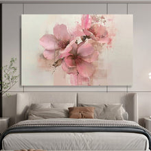 Load image into Gallery viewer, Hand - painted Large - Scale Soft Pink Floral Bouquet Acrylic Art for Romantic Bedroom Decor LargeART1754
