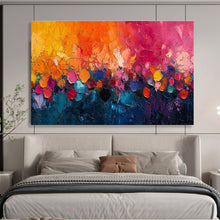 Load image into Gallery viewer, Colorful Impressionist Abstract Painting on Canvas - “Sunset Dots” DKH710
