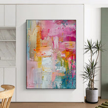 Load image into Gallery viewer, Hand - painted Large - sized Colorful Abstract Composition Acrylic Art for Artistic Studios LargeART0089

