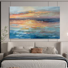 Load image into Gallery viewer, Dreamy Sunset Sea Abstract Painting for Coastal Cottage &amp; Relaxing Balcony DKH119
