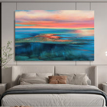 Load image into Gallery viewer, Vibrant Coastal Sunset Hues Abstract acrylic painting DLZ024
