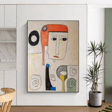 Load image into Gallery viewer, “Abstract Portrait with Geometric Shapes” - Cubist - Inspired Abstract Acrylic, Ideal for Modern Art Gallery and Creative Office DTP004
