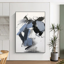 Load image into Gallery viewer, Large - Scale Blue - Gray Abstract Art for Modern Studio &amp; Calm Office LargeART0498
