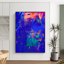 Load image into Gallery viewer, Deep Blue Abstract Symphony Painting, Perfect for Sophisticated Home Office &amp; Calm Lounge LargeART2007
