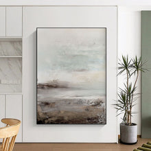 Load image into Gallery viewer, “Misty Horizon” - Soft grays, whites, and subtle blues for a serene landscape DTP153
