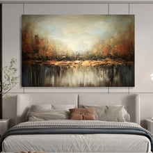 Load image into Gallery viewer, Autumn Forest Reflection Abstract acrylic painting DLZ060
