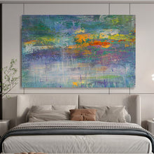 Load image into Gallery viewer, Rainbow - Hued Abstract Landscape Painting for Art - Loving Home &amp; Community Center DKH188
