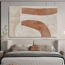 Load image into Gallery viewer, Beige and Brown Abstract Shapes for Scandinavian Living Room &amp; Modern Office DKH148
