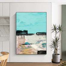 Load image into Gallery viewer, Abstract Coastal Daydream – Turquoise, Pink, and Purple Seaside - Inspired Abstract DTP197
