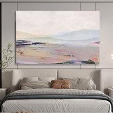 Load image into Gallery viewer, Pastel - Hued Mountain Landscape Abstract acrylic painting DLZ129
