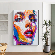 Load image into Gallery viewer, Colorful Portrait Abstract Painting, Perfect for Modern Living Room &amp; Art Gallery Feature Wall LargeART1870
