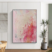 Load image into Gallery viewer, Pink - Hued Abstract Painting, Perfect for Romantic Bedroom &amp; Feminine Boutique LargeART2283

