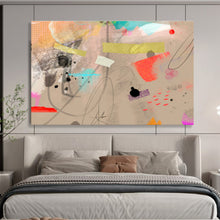 Load image into Gallery viewer, Eclectic Collage - Style Abstract Painting for Bohemian Home &amp; Art Gallery Pop - up DKH204
