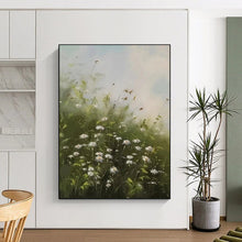 Load image into Gallery viewer, Green &amp; White Floral Abstract Art, Perfect for Country - Style Kitchen &amp; Sunroom LargeART2108
