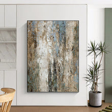 Load image into Gallery viewer, “Textured Weathered Wall” - Rustic Abstract Art on Canvas DKH1531
