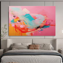 Load image into Gallery viewer, Vibrant Fusion Abstract Painting on Pink DKH502
