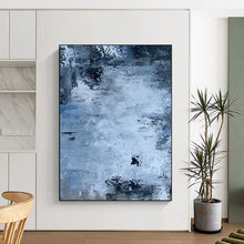Load image into Gallery viewer, Blue and Gray Abstract Stream – Textured Acrylic Landscape DTP251
