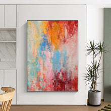 Load image into Gallery viewer, Hand - painted Generous - sized Color Explosion Abstract Acrylic Art for Artistic Studios LargeART0030
