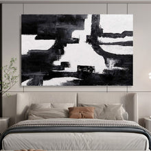 Load image into Gallery viewer, Monochrome Abstract Painting - Perfect for Industrial Loft &amp; Modern Study DKH018
