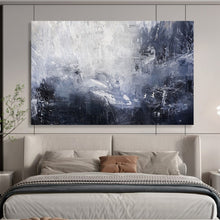 Load image into Gallery viewer, Hand - painted Gray Abstract Landscape Acrylic Art for Modern Gallery - Style Hallway Decor LargeART1671
