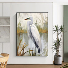 Load image into Gallery viewer, White &amp; Green Nature Abstract Painting, Ideal for Nature - Lover’s Bathroom &amp; Tranquil Bedroom LargeART2127
