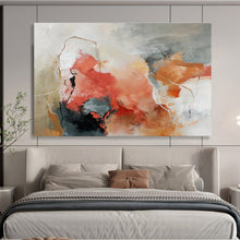 Load image into Gallery viewer, Coral Gray Drama Abstract Painting DKH515
