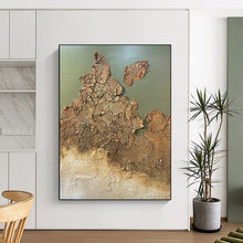 Load image into Gallery viewer, “Crackled Earth Textures” - Abstract Landscape Art on Canvas DKH1509
